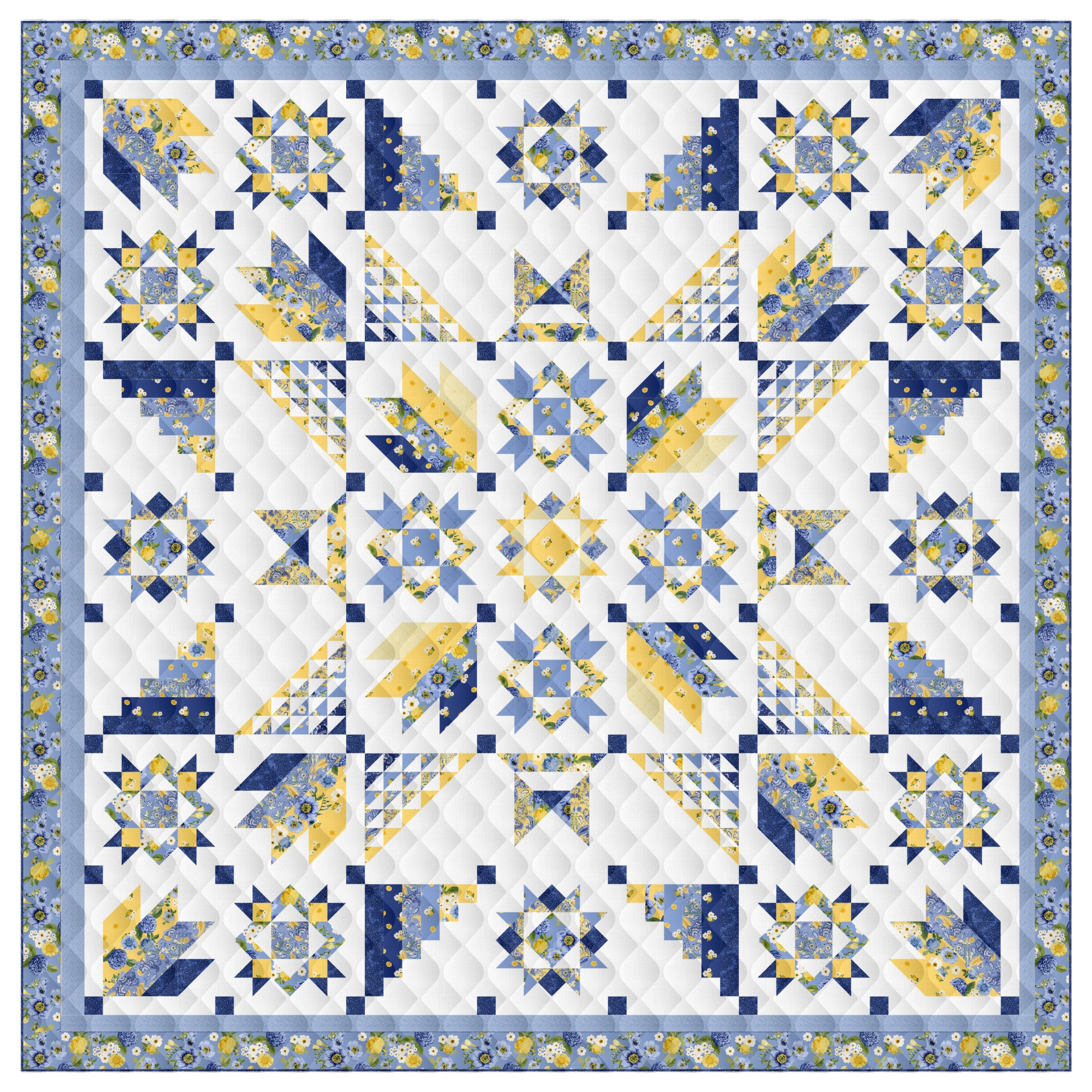 True Fabrics Sunshine Blooms Quilt