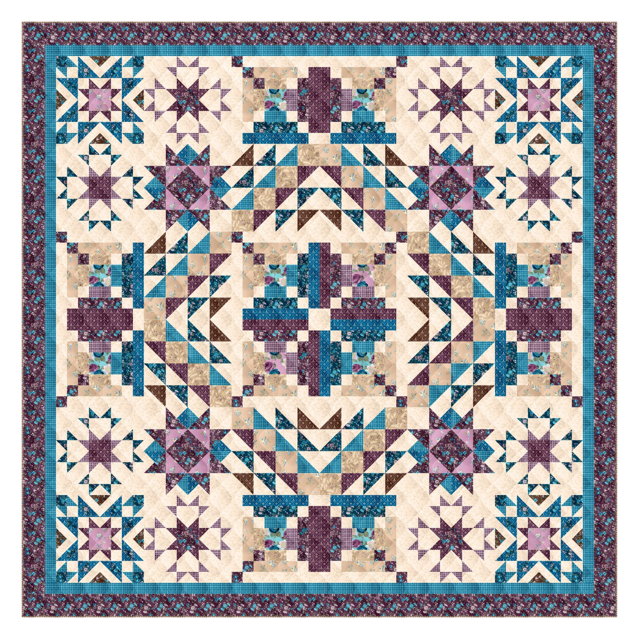 Velvet Cascade True Fabrics Quilt